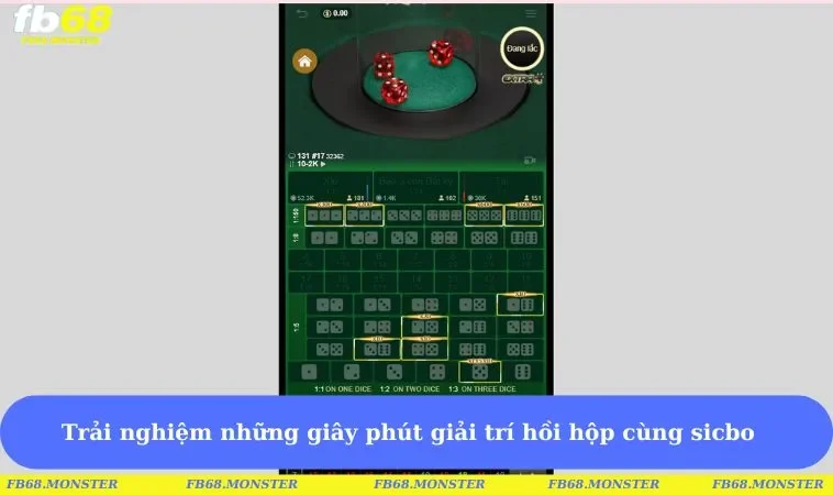 Trải nghiệm những giây phút giải trí hồi hộp cùng sicbo